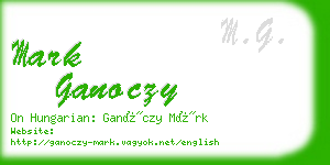 mark ganoczy business card